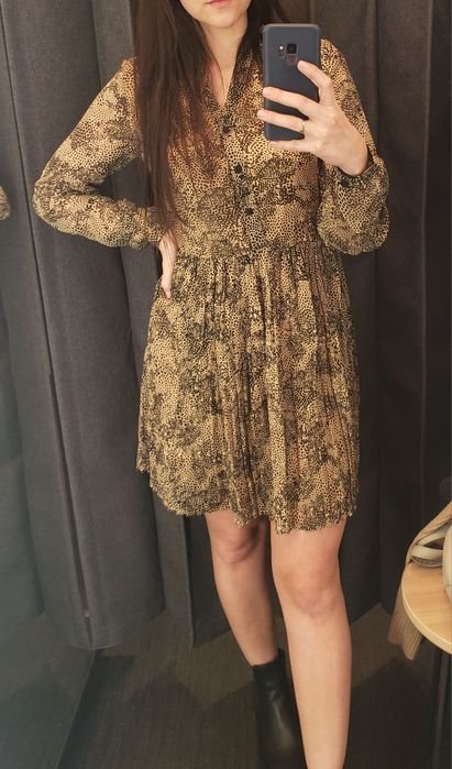 Женское Платье Коричневый Шифон 34