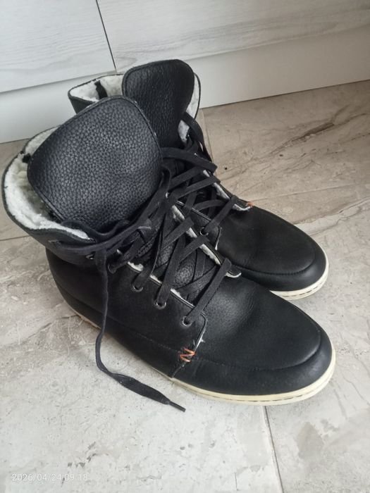 Men Boots Black Leather 43