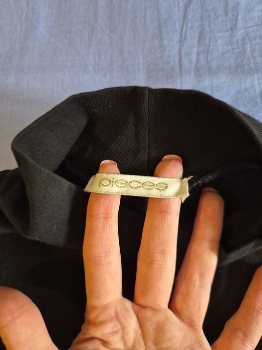 Damen Kleid Schwarz Baumwolle 36