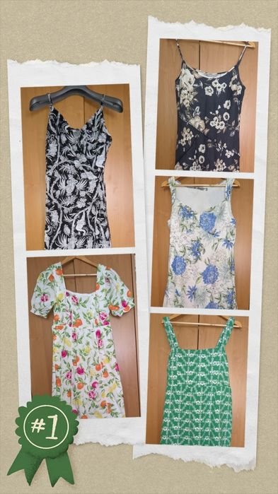 Damen Kleid Baumwolle 38