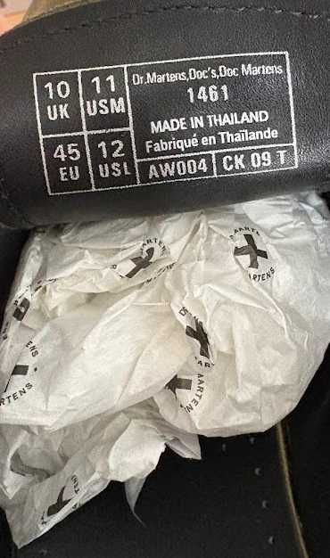 Homme Dr. Martens Bottes Vert Cuir 45