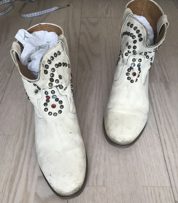 Femme Isabel Marant Bottes Blanches Cuir 40