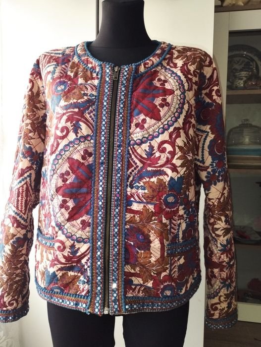 Women Vintage Jacket Multicolor Cotton 42