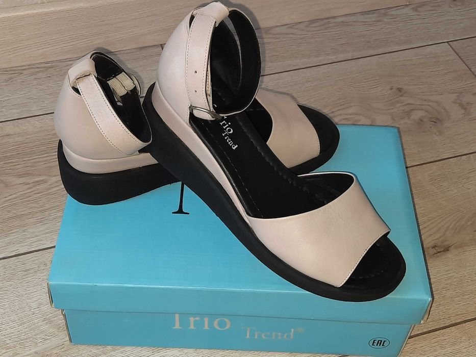 Women Trio Trend Heels Beige Leather 39
