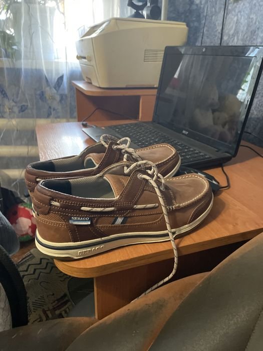 Herren Sebago Topsiders Braun Leder 41