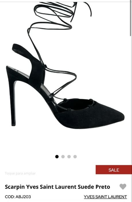 Femme Saint Laurent Talons Noir Suède 36