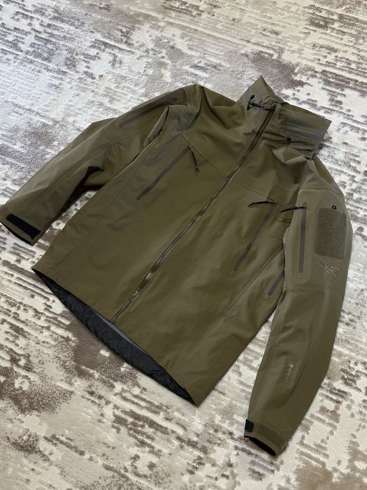 Homme Arcteryx Alpha Jacket Kaki Gore-Tex 38