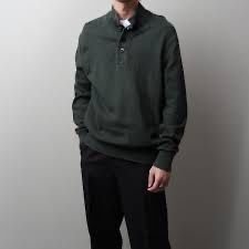 Men Hashett Sweater Green Wool 42