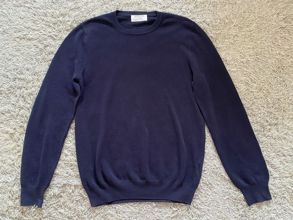 Homme Gran Sasso Pull Bleu Marine Coton 38