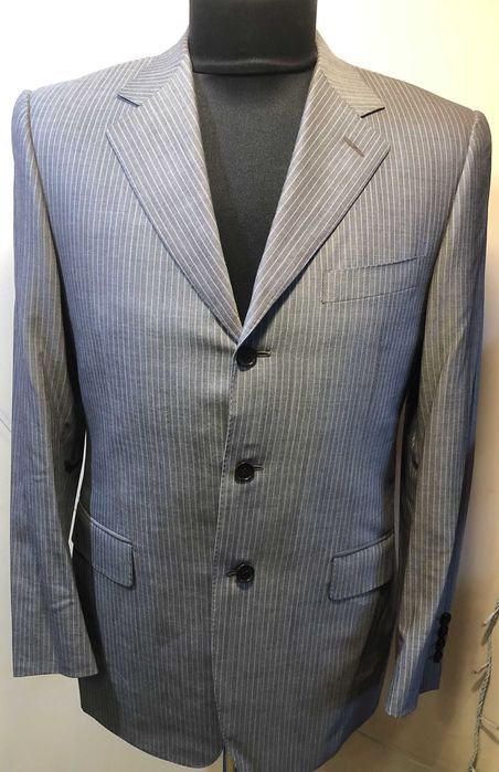 Homme Canali Costume Gris Laine 38