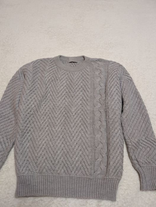 Men Bogner Sweater Grey Wool 40