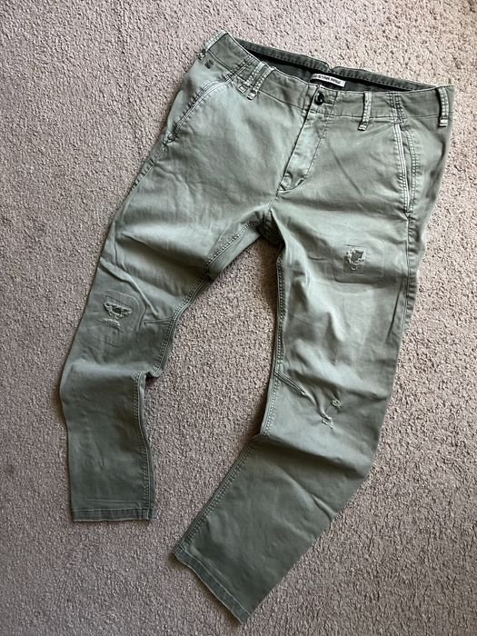 Herren G-Star Jeans Grün Baumwolle W33 L32