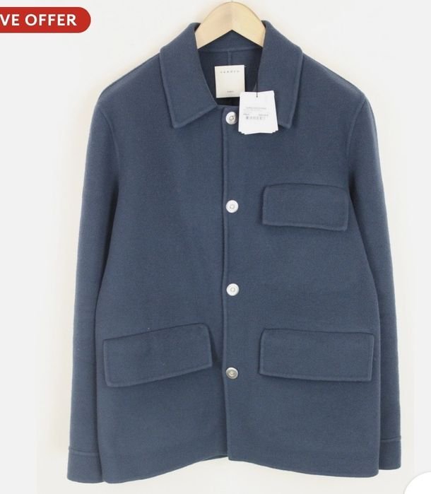 Homme Sandro Blazer Bleu Marine Laine