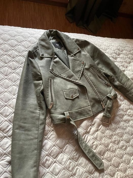 Donna Giacca Biker Nera Sconosciuta XS-S