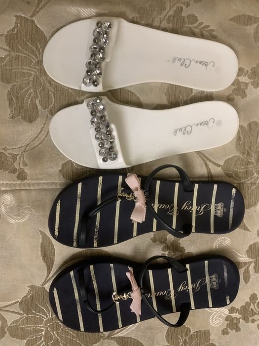 Damen Juicy Couture Flip-Flops Weiß Gummi 39