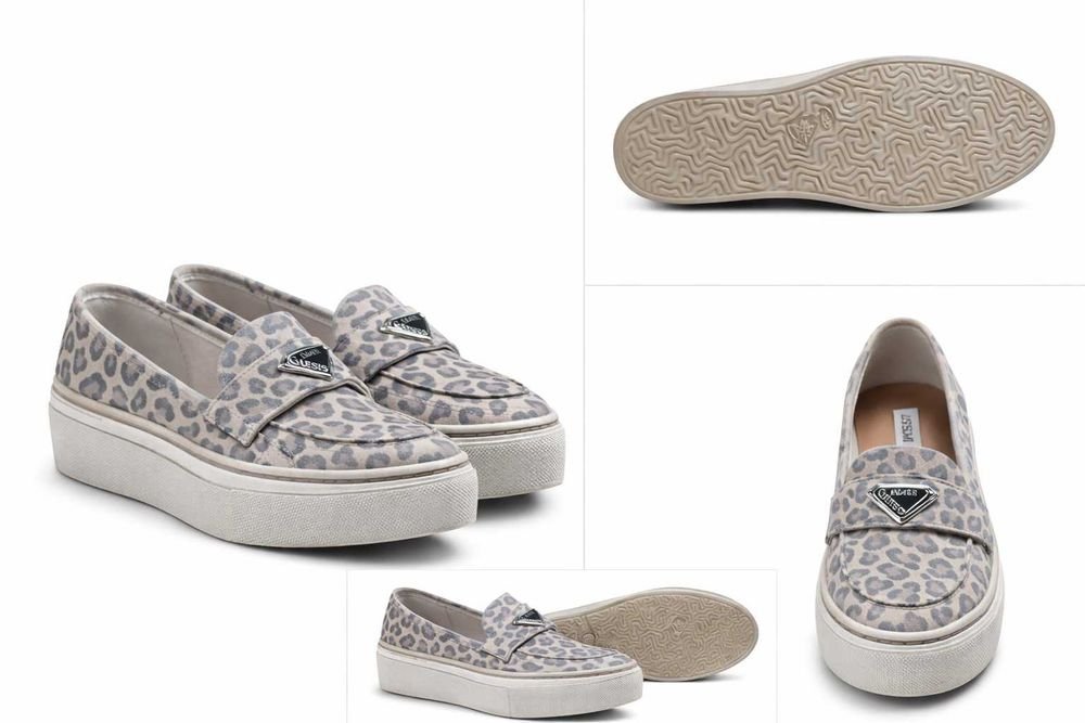 Damen Loafers Braun Textil 38