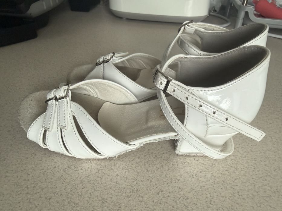 Women Heels White Leather 35