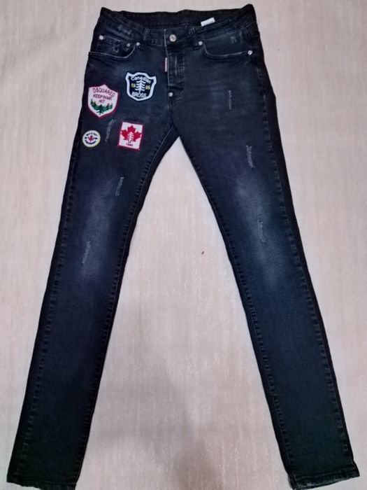 Мужской Dsquared Джинсы Чёрный Бавовна 28