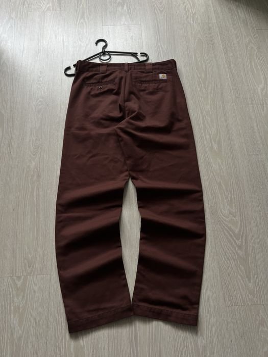 Homme Carhartt Pantalons Bourgogne 36-38
