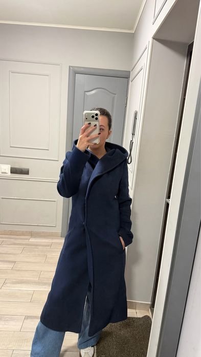 Damen Mantel Blau 36
