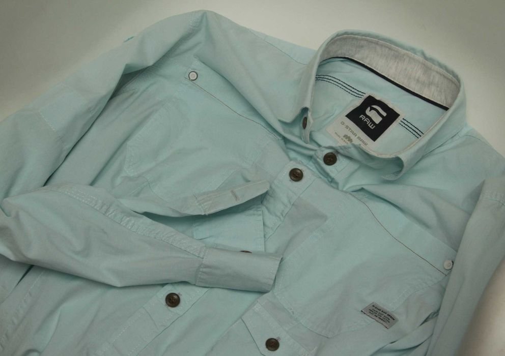 Herren G-Star Raw Hemd Marineblau Baumwolle 38