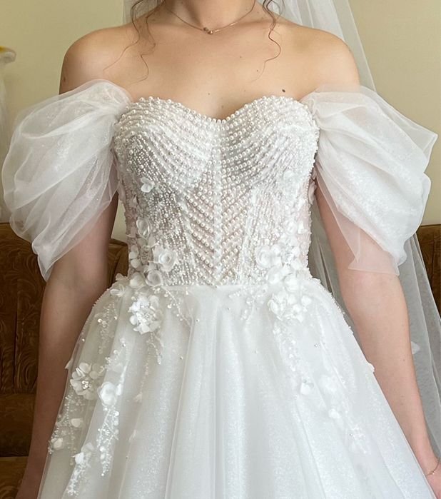 Damen Hochzeitskleid Weiß 36 / S / 44