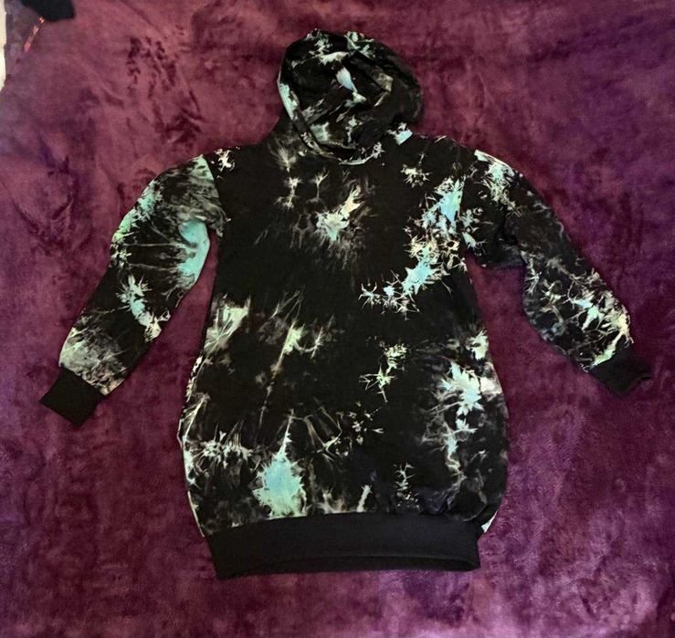 Damen Kleid Schwarz Baumwolle 34