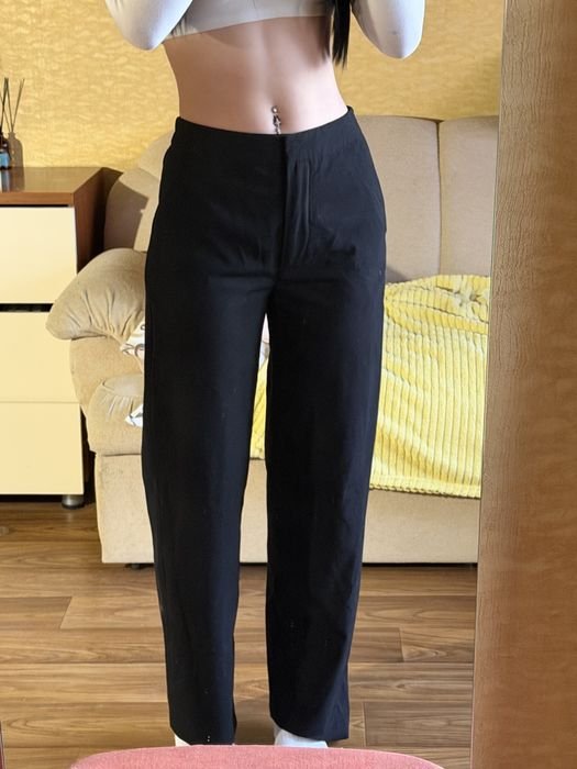 Women ZARA Trousers Black 36
