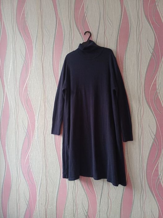 Damen Kleid Marineblau Strick 42