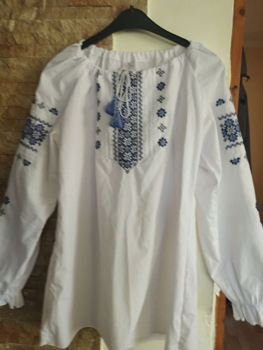 Damen Bestickte Bluse Weiß 40