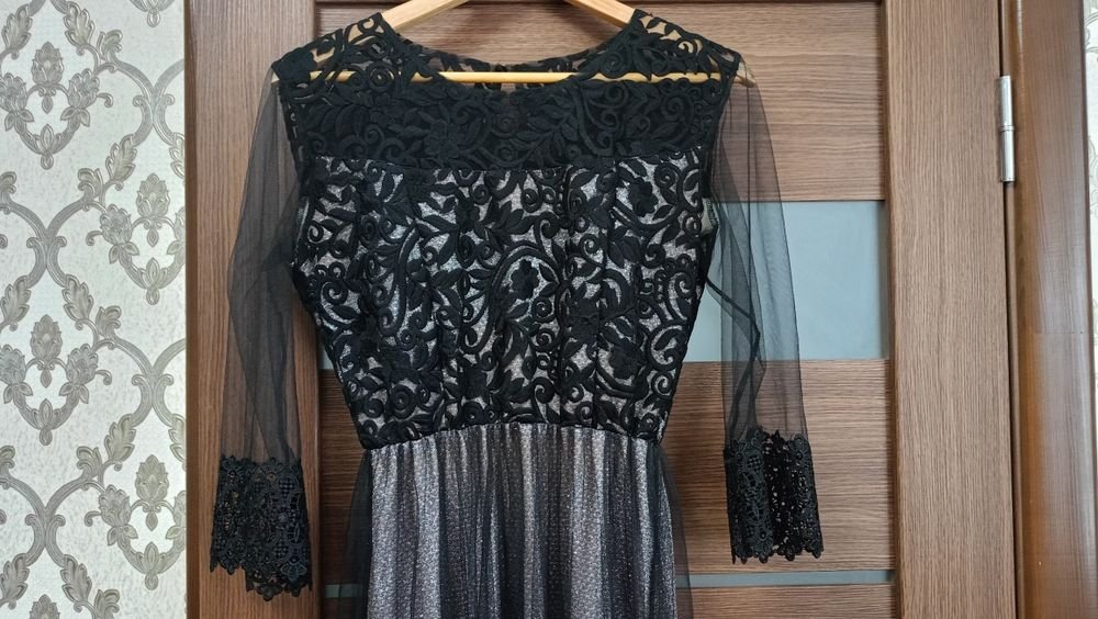 Damen Kleid Schwarz 42