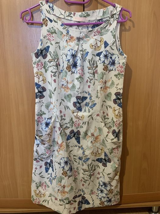 Damen Kleid Mehrfarbig 36