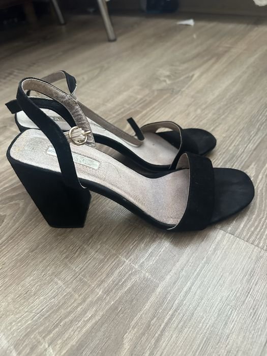 Damen Primark Absätze Schwarz Kunstleder 39