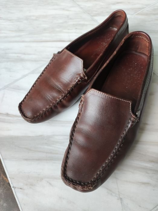 Damen Slipper Braun Leder 37