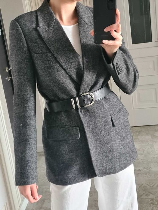 Женский Zara Пиджак Розовый Шерсть 38