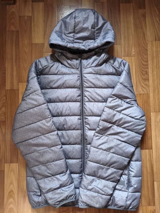 Herren Adidas Daunenjacke Grau L-XL