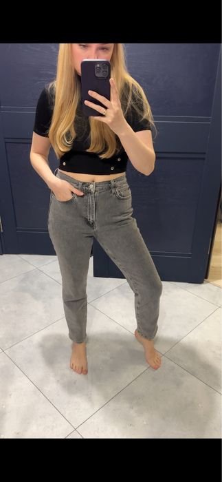 Women Mango Jeans Grey 38