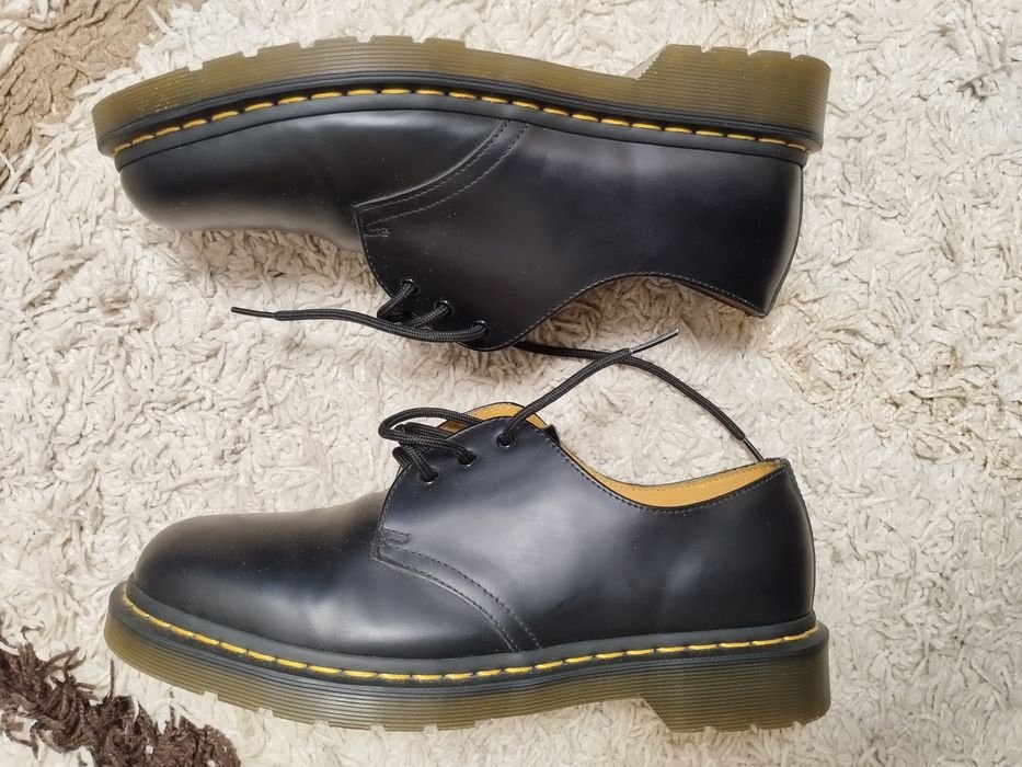 Uomo Dr. Martens Stivali Nero Pelle 44