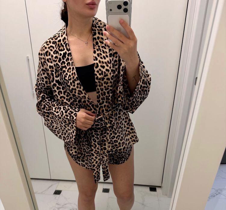 Femme Costume Imprimé Léopard Multicolore 36