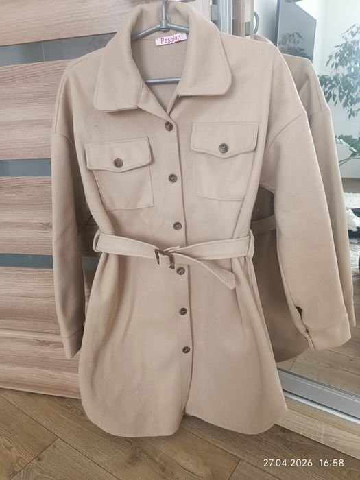 Damen Mantel Beige Größe S