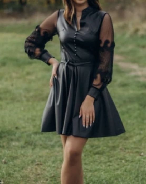 Damen Kleid Schwarz 38