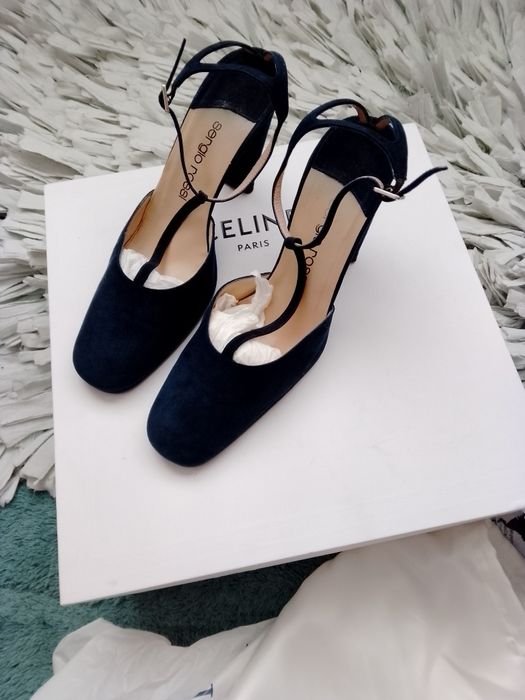 Femme Sergio Rossi Talons Bleu Marine Suède 37