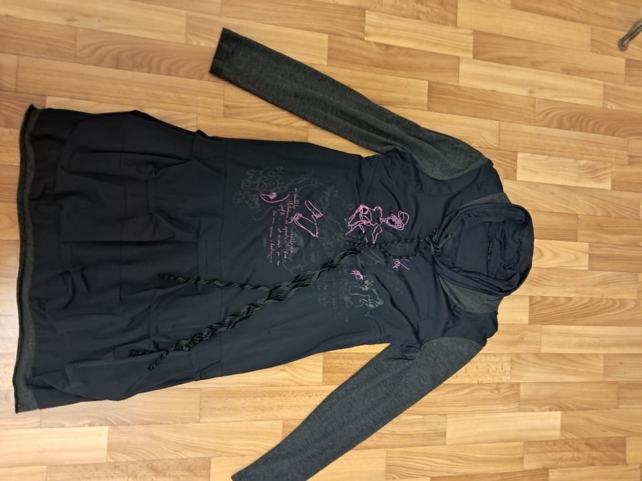 Damen Kleid Schwarz Anderes Material 36