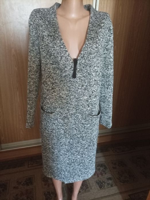 Femme Cardigan Pull Gris 40