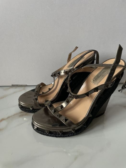 Damen Valentino Absätze Schwarz Leder