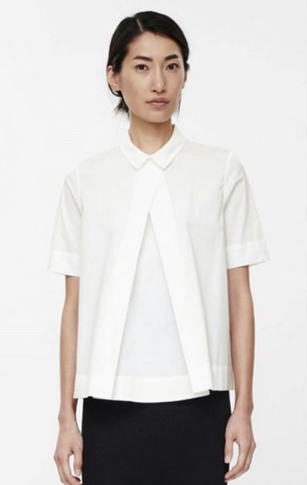 Women Cos Shirt White Cotton 36