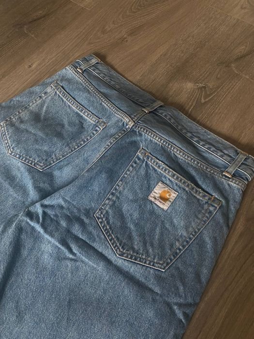 Мужской Carhartt WIP Шорты Тёмно-синий Джинс 32