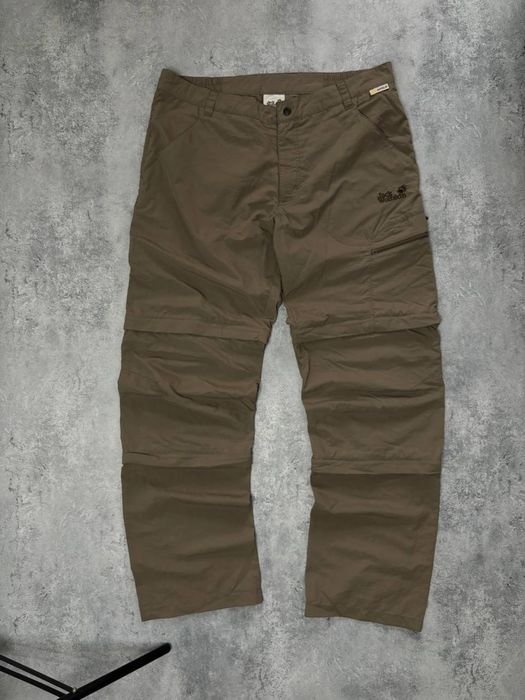 Men Jack Wolfskin Trousers Olive Green 34