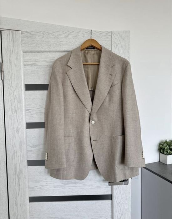 Homme SuitSupply Blazer Beige Cachemire Laine 52