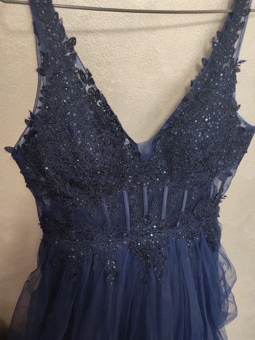 Women Dress Navy Other Material 42